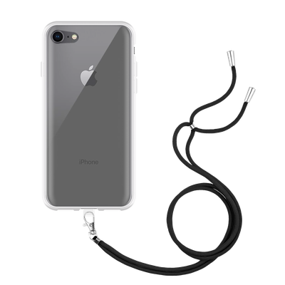 Just in Case iPhone SE 2020 - Soft TPU Case with Necklace Strap - Clear