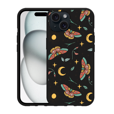 Cazy Hoesje Zwart geschikt voor iphone 15 Magisch Patroon