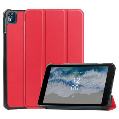 Cazy TriFold Hoes geschikt voor Nokia T10 - Rood