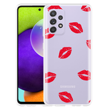 Hoesje geschikt voor Samsung Galaxy A52 5G - Red Kisses