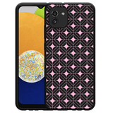 Hoesje Zwart geschikt voor Samsung Galaxy A03 - Geometrisch Pink