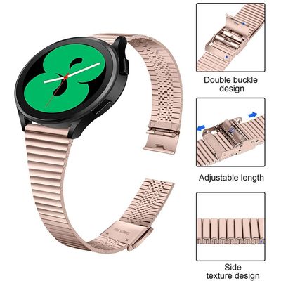 Cazy Huawei Watch 3 Classic 46mm Bandje - Stalen Texture Watchband -Rose Goud