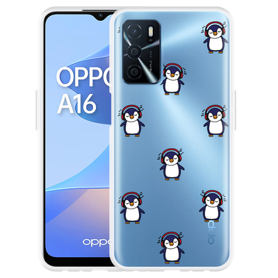 Cazy Hoesje geschikt voor Oppo A16/A16s - Penguin Chillin