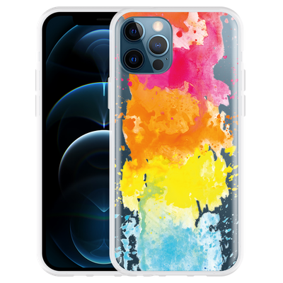 Cazy Hoesje geschikt voor iPhone 12 Pro - Color Splatters