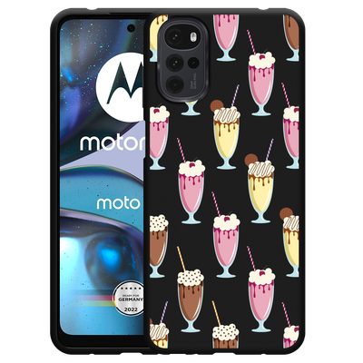 Cazy Hoesje Zwart geschikt voor Motorola Moto G22 - Milkshakes