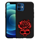 Hoesje Zwart geschikt voor iPhone 12/12 Pro - Red Skull