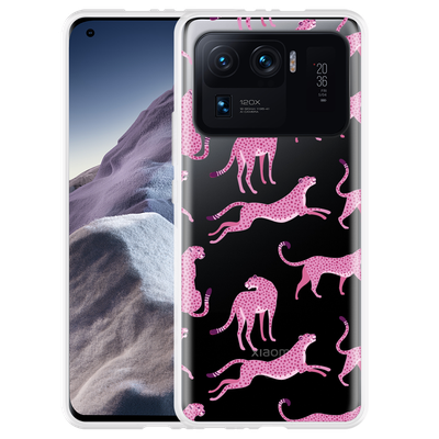 Cazy Hoesje geschikt voor Xiaomi Mi 11 Ultra - Roze Cheeta's