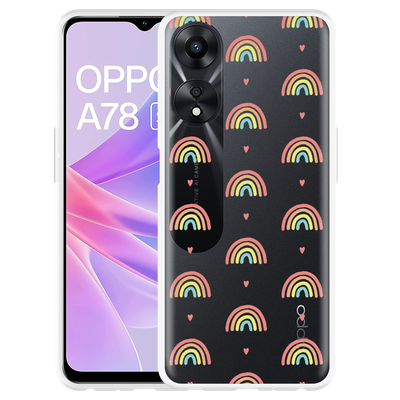 Cazy Hoesje geschikt voor Oppo A78 5G Regenboog Patroon