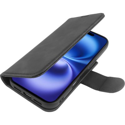 Cazy Uitneembare 2-in-1 Bookcase geschikt voor iPhone 16 Plus - geschikt voor Magsafe - Hoesje met Pasjeshouder - Zwart