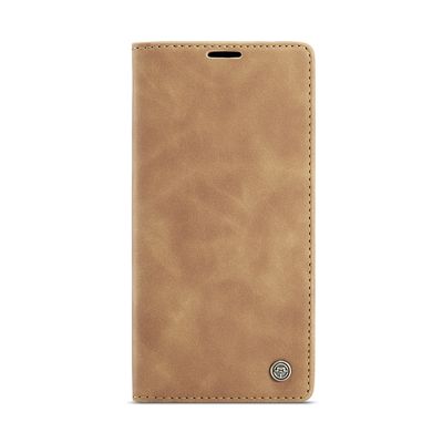 Caseme Hoesje geschikt voor iPhone 16 - Retro Wallet Case - Bruin