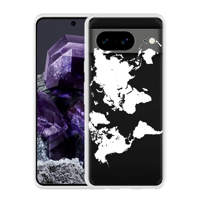 Cazy Hoesje geschikt voor Google Pixel 8 World Map