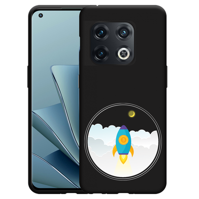 Cazy Hoesje Zwart geschikt voor OnePlus 10 Pro - To the Moon