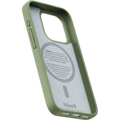 Njord Collections Suede Case iPhone 15 Pro (Olive) NA51SU01