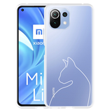 Hoesje geschikt voor Xiaomi Mi 11 Lite - Kattencontour II