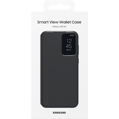 Samsung Hoesje geschikt voor Galaxy A55 - Smart View Wallet Case - Zwart