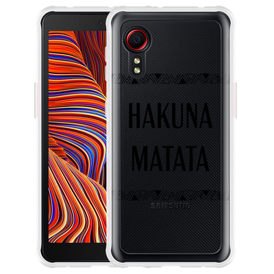 Cazy Hoesje geschikt voor Samsung Galaxy Xcover 5 - Hakuna Matata black