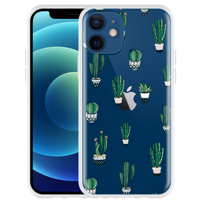 Cazy Hoesje geschikt voor iPhone 12 - Green Cactus
