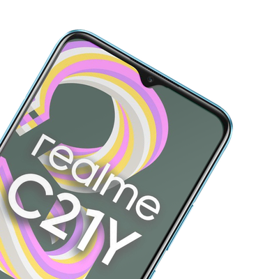 Cazy Tempered Glass Screen Protector geschikt voor Realme C21Y - Transparant