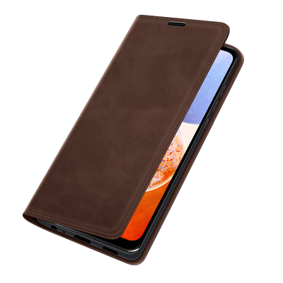 Cazy Wallet Magnetic Hoesje geschikt voor Samsung Galaxy A14 4G/5G - Bruin