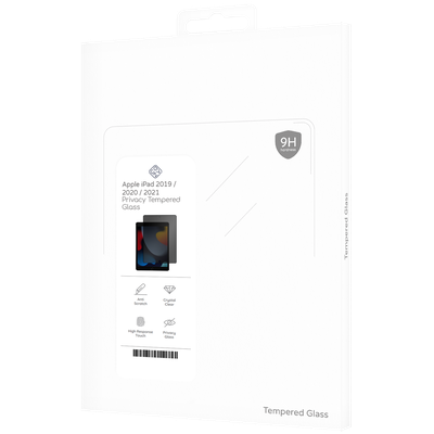 Cazy Tempered Glass Privacy Screen Protector geschikt voor iPad 2021 (9th Gen)/2020 (8th Gen)/iPad 2019 (7th Gen)