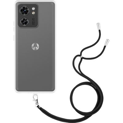 Just in Case Motorola Edge 40 - Soft TPU Case with Necklace Strap - Clear