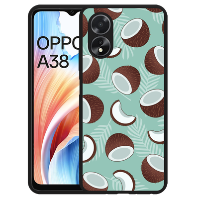 Cazy Hoesje Zwart geschikt voor Oppo A38 Kokosnoten