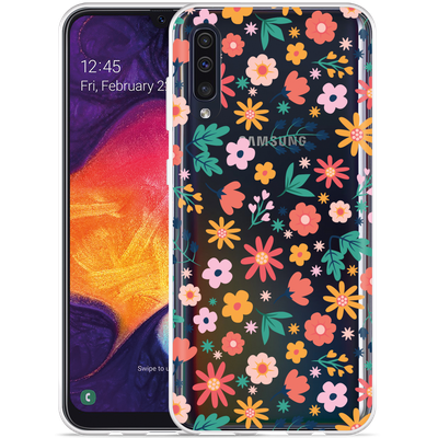 Cazy Hoesje geschikt voor Samsung Galaxy A50 - Always have flowers