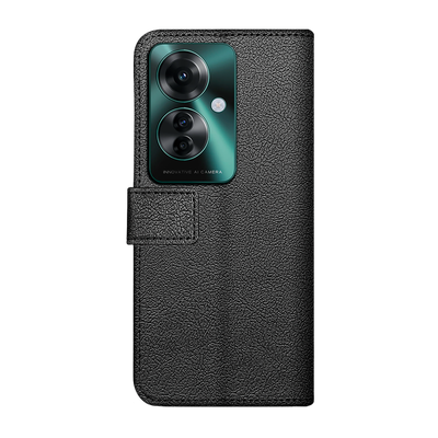 Cazy Hoesje geschikt voor Oppo Reno11 F - Bookcase Classic met Pasjeshouder - Zwart