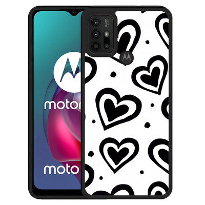 Cazy Hardcase hoesje geschikt voor Motorola Moto G10 - Watercolor Hearts