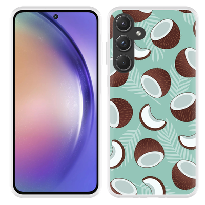 Cazy Hoesje geschikt voor Samsung Galaxy A55 Kokosnoten