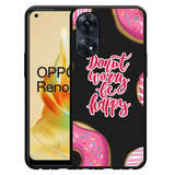 Hoesje Zwart geschikt voor Oppo Reno8 4G T Donut Worry