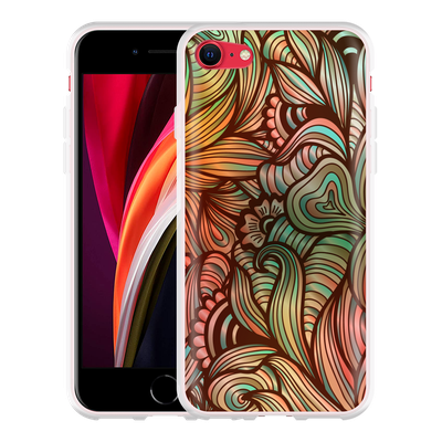 Cazy Hoesje geschikt voor iPhone SE 2020 - Abstract Colorful