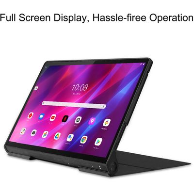 Cazy TriFold Hoes met Auto Slaap/Wake geschikt voor Lenovo Yoga Tab 13 - Zwart
