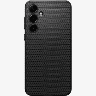 Spigen Liquid Air geschikt voor Samsung Galaxy A55 Telefoonhoesje - Zwart