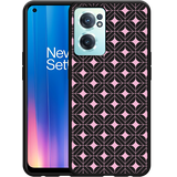 Hoesje Zwart geschikt voor OnePlus Nord CE2 - Geometrisch Pink