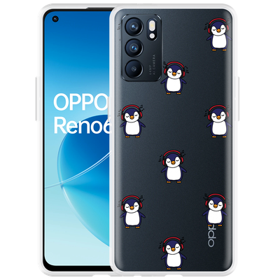 Cazy Hoesje geschikt voor Oppo Reno6 5G - Penguin Chillin