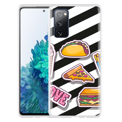 Cazy Hoesje geschikt voor Samsung Galaxy S20 FE - Love Fast Food