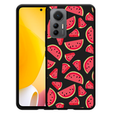 Hoesje Zwart geschikt voor Xiaomi 12 Lite - Watermeloen