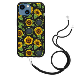 Hoesje met Koord geschikt voor iPhone 13 Mini - Sunflowers