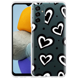 Hoesje geschikt voor Samsung Galaxy M23 - Watercolor Hearts