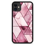 Hardcase hoesje geschikt voor iPhone 11 - Roze Marmer Mix