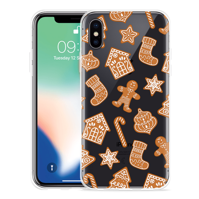 Cazy Hoesje geschikt voor iPhone X - Christmas Cookies