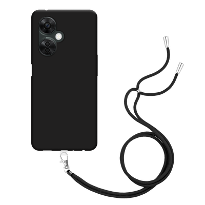 Cazy TPU Hoesje met Koord geschikt voor OnePlus Nord CE 3 Lite 5G - Zwart
