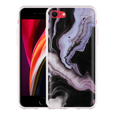Cazy Hoesje geschikt voor iPhone SE 2020 - Liquid Marble