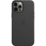 Originele Apple Leather Case met MagSafe - Hoesje geschikt voor iPhone 12 Pro Max - Zwart
