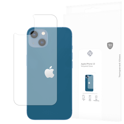 Cazy Tempered Glass Back Protector geschikt voor iPhone 13 - Transparant