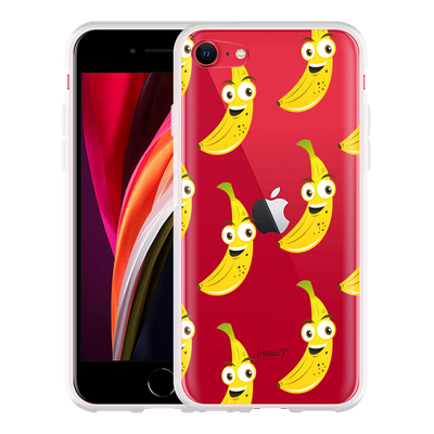 Cazy Hoesje geschikt voor iPhone SE 2020 - Happy Banaan