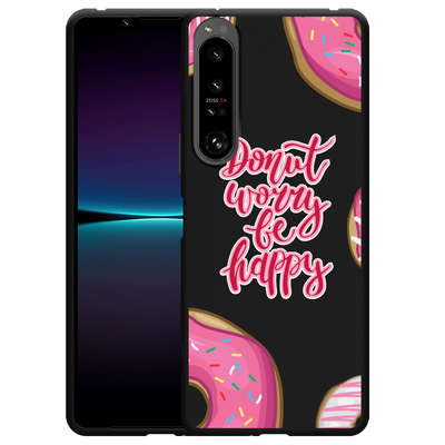 Cazy Hoesje Zwart geschikt voor Sony Xperia 1 IV - Donut Worry