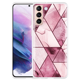 Hoesje geschikt voor Samsung Galaxy S21 - Roze Marmer Mix