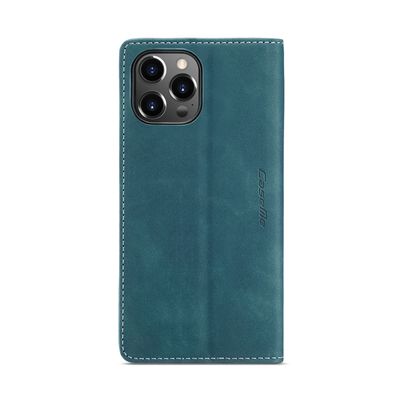 CASEME iPhone 15 Pro Max Retro Wallet Case - Blue